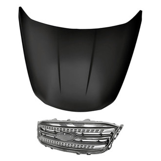 Replacement - 2-Piece (Hood Panel, Grille) (CAPA Certified)