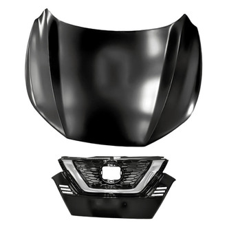 Replacement - 2-Piece (Hood Panel, Grille) (CAPA Certified)