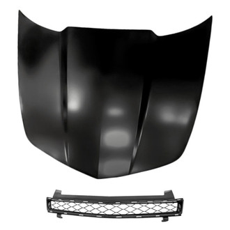 Replacement - 2-Piece (Hood Panel, Grille) (CAPA Certified)