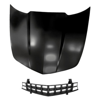 Replacement - 2-Piece (Hood Panel, Grille) (CAPA Certified)