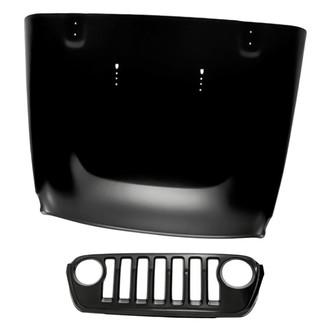 Replacement - 2-Piece (Hood Panel, Grille) (CAPA Certified)