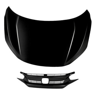 Replacement - 2-Piece (Hood Panel, Grille) (CAPA Certified)