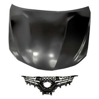 Replacement - 2-Piece (Hood Panel, Grille) (CAPA Certified)