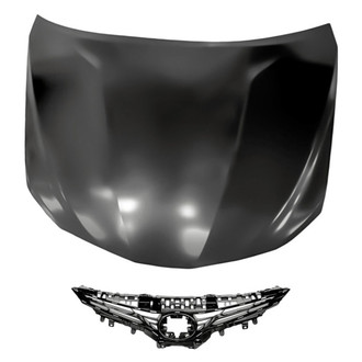 Replacement - 2-Piece (Hood Panel, Grille) (CAPA Certified)