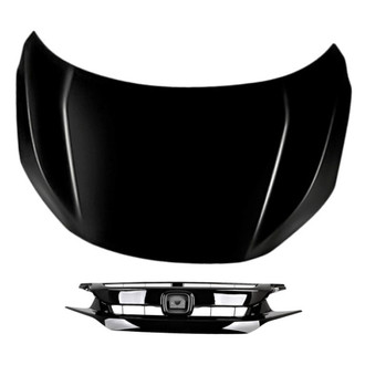 Replacement - 2-Piece (Hood Panel, Grille) (CAPA Certified)