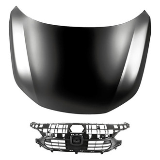 Replacement - 2-Piece (Hood Panel, Grille) (CAPA Certified)