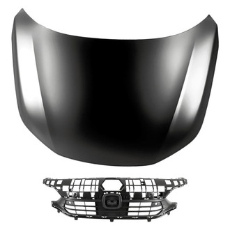 Replacement - 2-Piece (Hood Panel, Grille) (CAPA Certified)