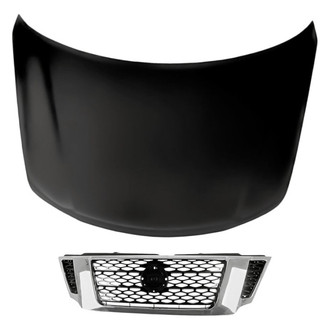 Replacement - 2-Piece (Hood Panel, Grille) (CAPA Certified)