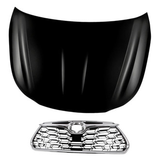 Replacement - 2-Piece (Hood Panel, Grille) (CAPA Certified)