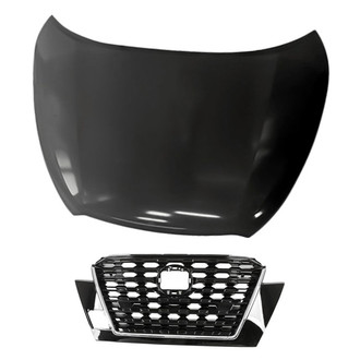 Replacement - 2-Piece (Hood Panel, Grille) (CAPA Certified)