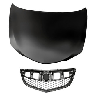 Replacement - 2-Piece (Hood Panel, Grille) (CAPA Certified)
