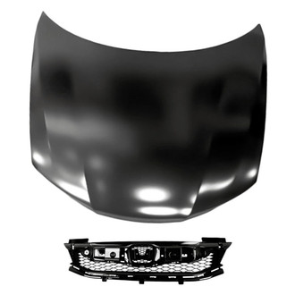 Replacement - 2-Piece (Hood Panel, Grille) (CAPA Certified)