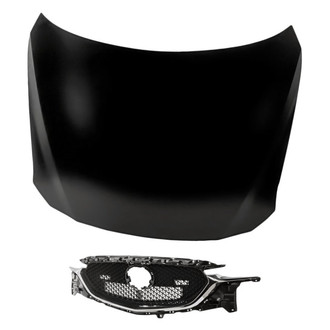 Replacement - 2-Piece (Hood Panel, Grille) (CAPA Certified)