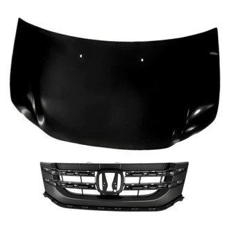 Replacement - 2-Piece (Hood Panel, Grille) (CAPA Certified)