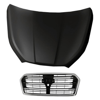 Replacement - 2-Piece (Hood Panel, Grille) (CAPA Certified)