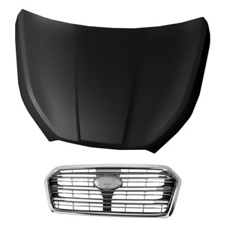 Replacement - 2-Piece (Hood Panel, Grille) (CAPA Certified)