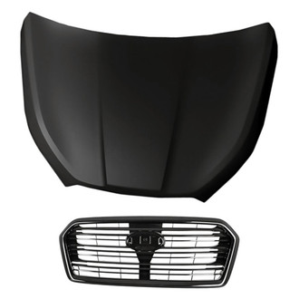 Replacement - 2-Piece (Hood Panel, Grille) (CAPA Certified)