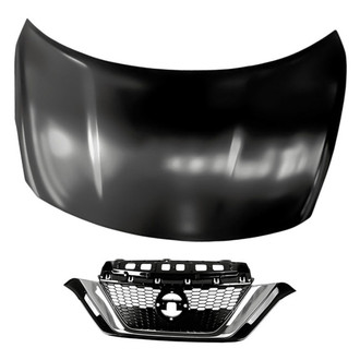Replacement - 2-Piece (Hood Panel, Grille) (CAPA Certified)