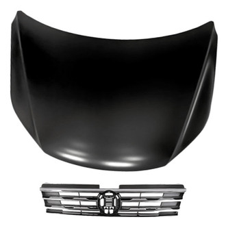 Replacement - 2-Piece (Hood Panel, Grille) (CAPA Certified)