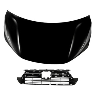 Replacement - 2-Piece (Hood Panel, Grille) (CAPA Certified)