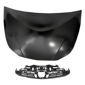 Replacement - 2-Piece (Hood Panel, Grille) (CAPA Certified)