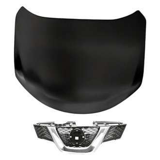 Replacement - 2-Piece (Hood Panel, Grille) (CAPA Certified)