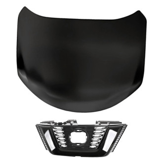 Replacement - 2-Piece (Hood Panel, Grille) (CAPA Certified)