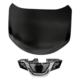 Replacement - 2-Piece (Hood Panel, Grille) (CAPA Certified)