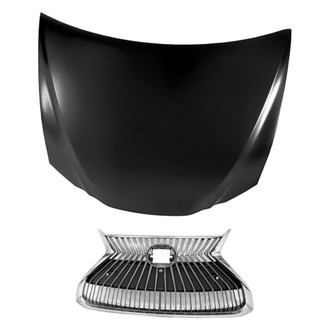 Replacement - 2-Piece (Hood Panel, Grille) (CAPA Certified)