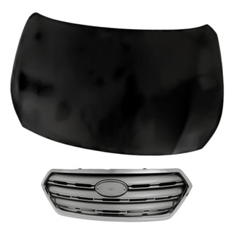 Replacement - 2-Piece (Hood Panel, Grille) (CAPA Certified)