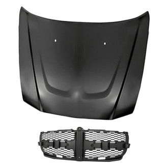 Replacement - 2-Piece (Hood Panel, Grille) (CAPA Certified)