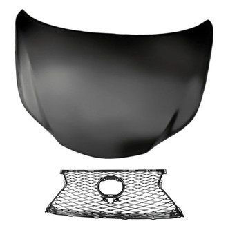 Replacement - 2-Piece (Hood Panel, Grille) (CAPA Certified)
