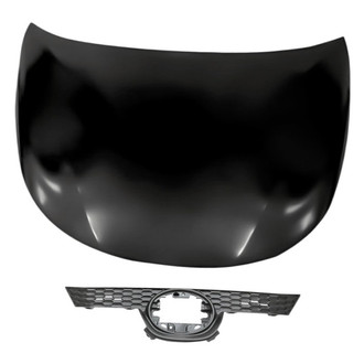 Replacement - 2-Piece (Hood Panel, Grille) (CAPA Certified)