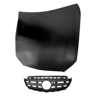 Replacement - 2-Piece (Hood Panel, Grille) (CAPA Certified)