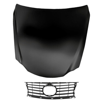 Replacement - 2-Piece (Hood Panel, Grille) (CAPA Certified)