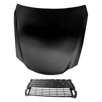 Replacement - 2-Piece (Hood Panel, Grille) (CAPA Certified)