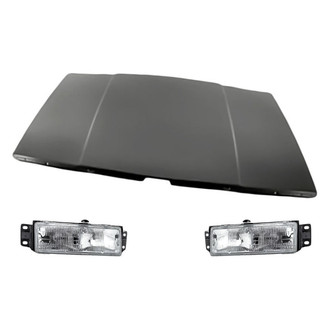 Replacement - 3-Piece Kit (Driver and Passenger Side Headlights, Hood Panel) (Standard Line)