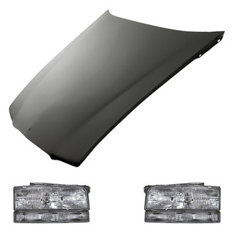 Replacement - 3-Piece Kit (Driver and Passenger Side Headlights, Hood Panel) (Standard Line)
