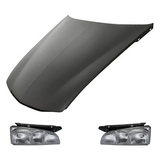 Replacement - 3-Piece Kit (Driver and Passenger Side Headlights, Hood Panel) (Standard Line)