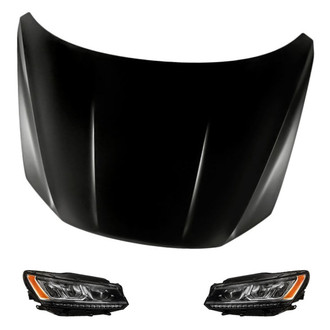 Replacement - 3-Piece Kit (Driver and Passenger Side Headlights, Hood Panel) (Standard Line)