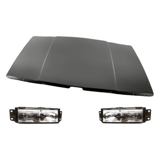 Replacement - 3-Piece Kit (Driver and Passenger Side Headlights, Hood Panel) (Standard Line)