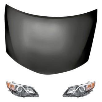 Replacement - 3-Piece Kit (Driver and Passenger Side Headlights, Hood Panel) (CAPA Certified)