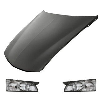 Replacement - 3-Piece Kit (Driver and Passenger Side Headlights, Hood Panel) (Standard Line)