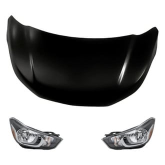 Replacement - 3-Piece Kit (Driver and Passenger Side Headlights, Hood Panel) (CAPA Certified)