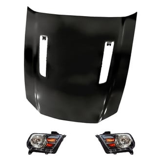 Replacement - 3-Piece Kit (Driver and Passenger Side Headlights, Hood Panel) (CAPA Certified)