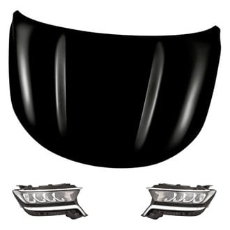 Replacement - 3-Piece Kit (Driver and Passenger Side Headlights, Hood Panel) (Standard Line)