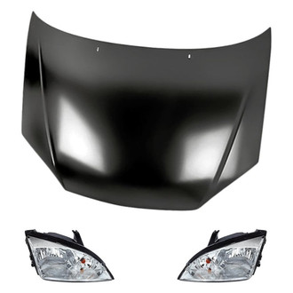 Replacement - 3-Piece Kit (Driver and Passenger Side Headlights, Hood Panel)