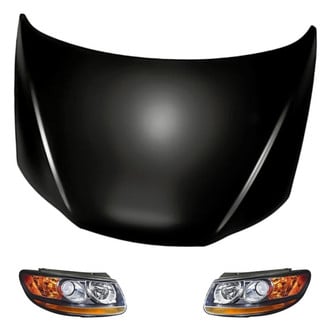 Replacement - 3-Piece Kit (Driver and Passenger Side Headlights, Hood Panel) (Standard Line)