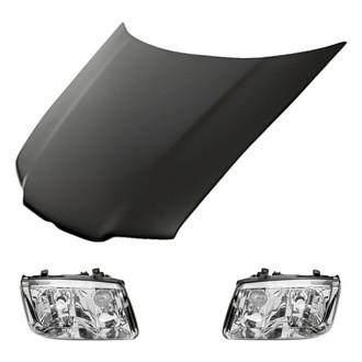 Replacement - 3-Piece Kit (Driver and Passenger Side Headlights, Hood Panel)