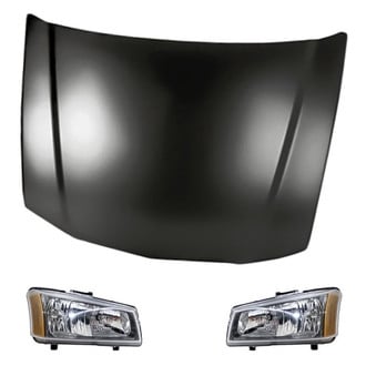 Replacement - 3-Piece Kit (Driver and Passenger Side Headlights, Hood Panel) (CAPA Certified)
